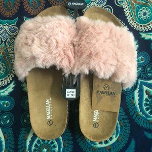 Women's Slip-on Sandals with Fur (9-10)